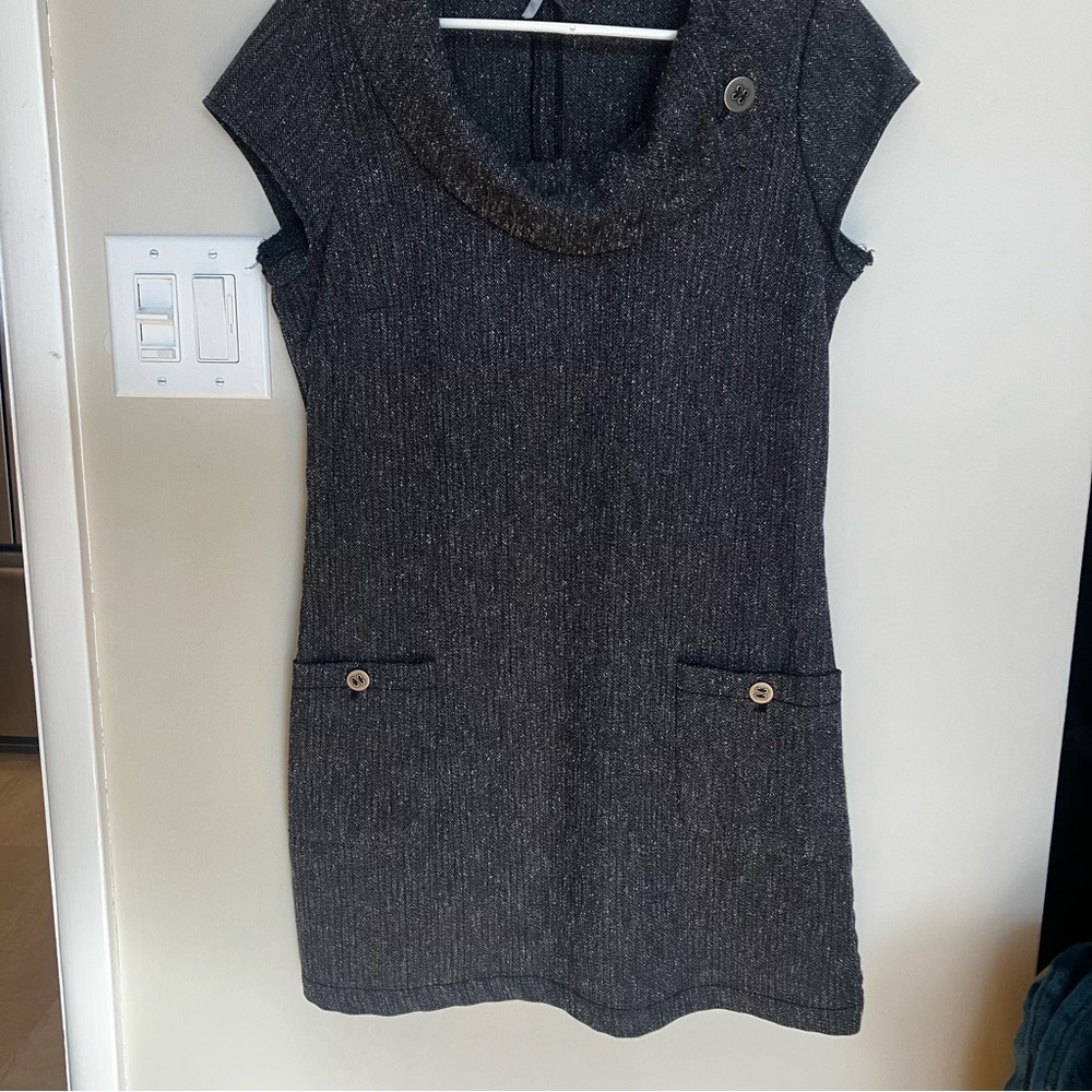 Dynamite Charcoal Short Sleeve Dress cute sexy with spandex classy bodycon tight